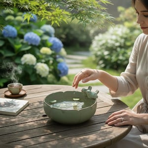 Maceta de cerámica vintage para plantas acuáticas, grande, sin agujeros, para rábano verde y bambú de la suerte, hidropónica.