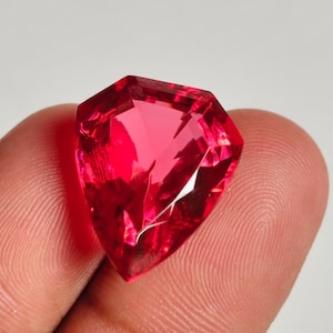 Natural Burmese Red Ruby 23 Ct Shield Cut Loose Gemstone for Ring & Fine Jewelry | AAA Transparent July Birthstone Collector Gem