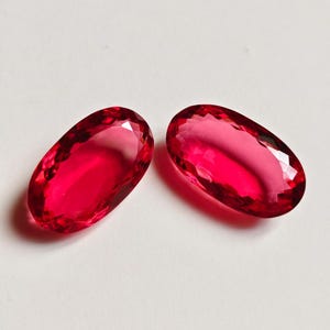 Natural Burmese Red Ruby Pair 90 Ct Oval Cut AAA Grade Loose Gemstone for Jewelry | July Birthstone Matched Set Pendants Rings