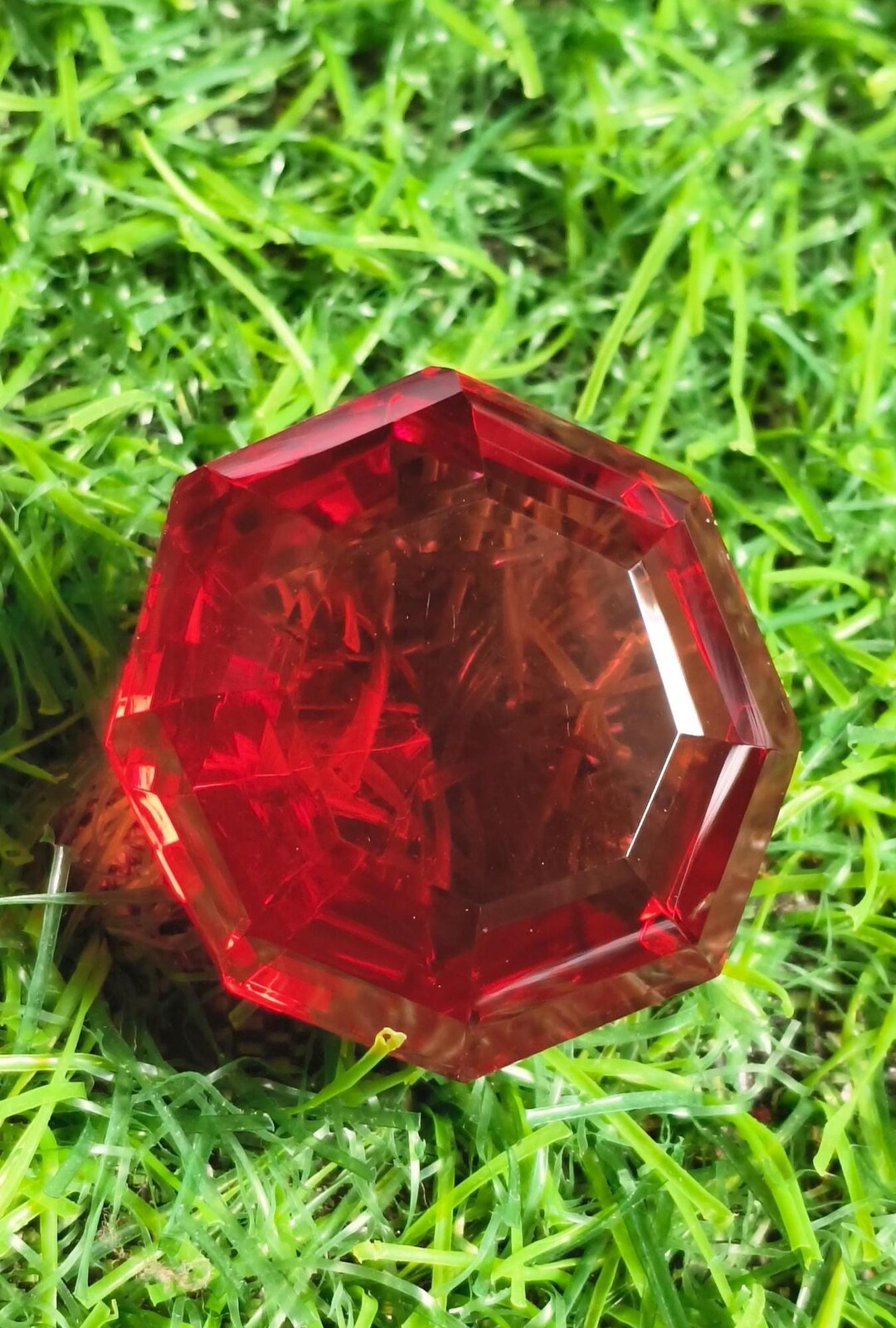 Ruby Hexagon Ruff 113 Carat Burma Ruby, Round Hexagon Cut, Fine Gemstone - Etsy