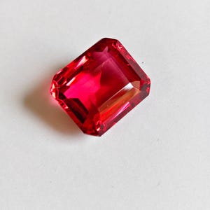 Natural Burmese Red Ruby Octagon Cut Gemstone – July Birthstone Jewelry Making