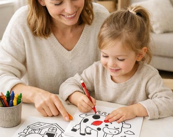 Farm Animals Coloring Pages for Kids Printable PDF