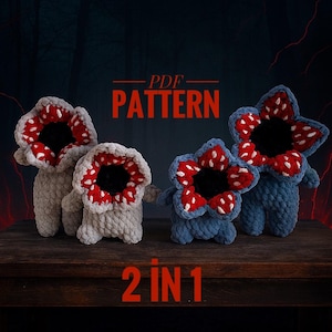 Demogorgon Crochet Pattern Bundle • Amigurumi Monster Plush PDF Set • Velvet Yarn Pattern • Digital Download