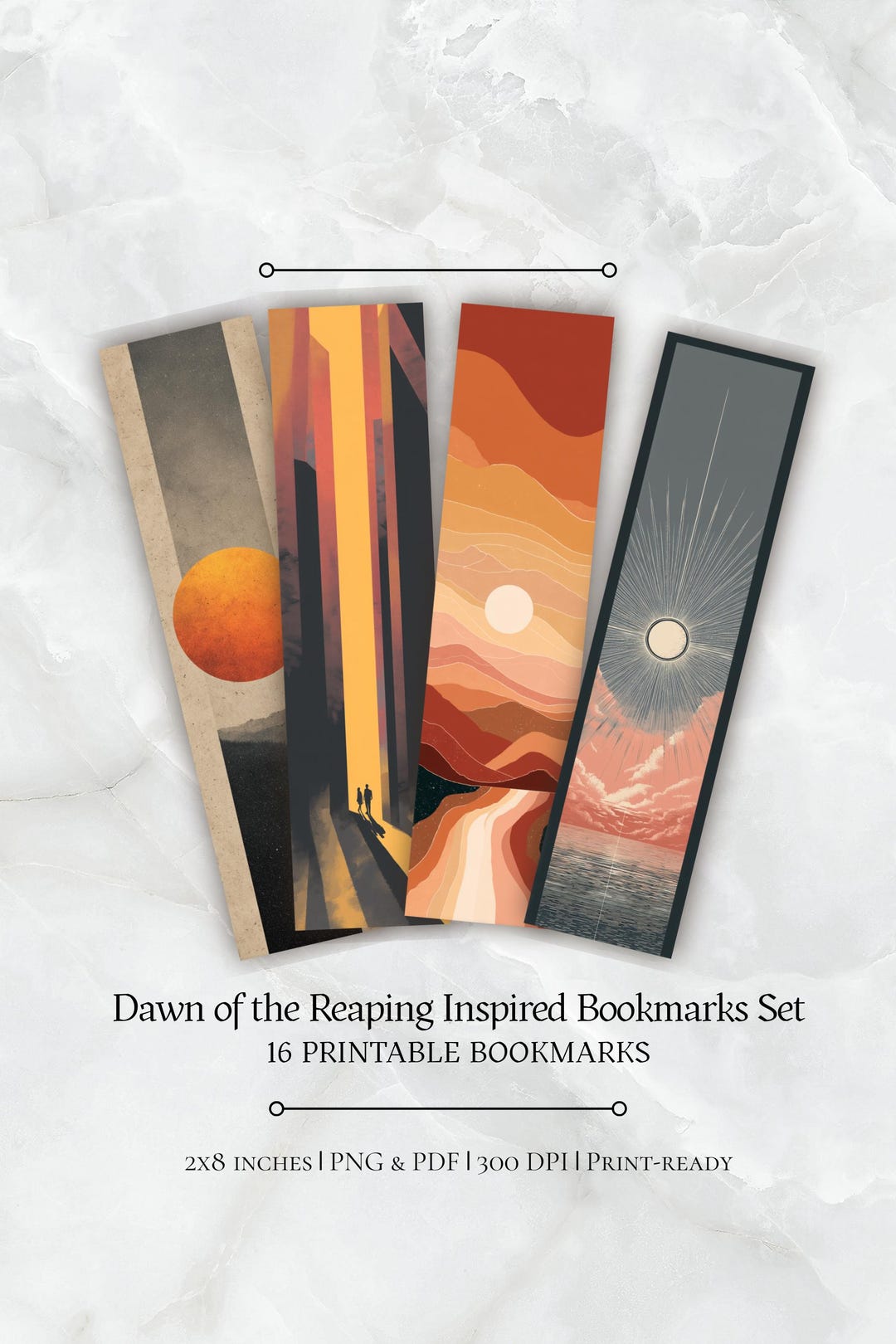 Dystopian Survival Bookmarks Set | 16 Dark Symbolic Bookmarks | Pre ...