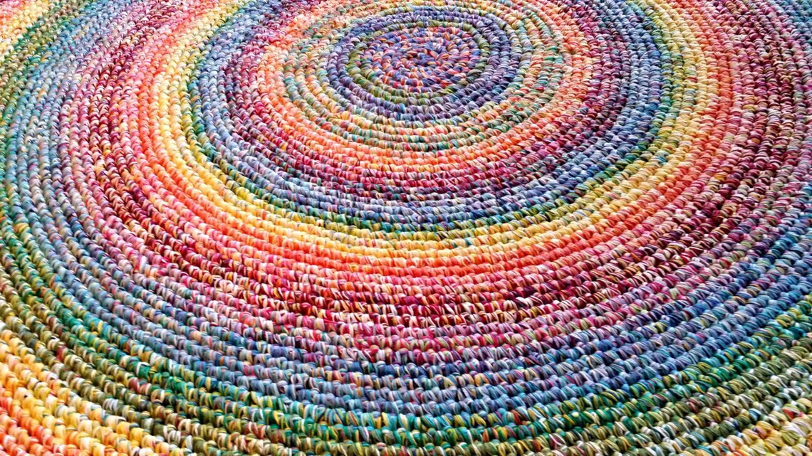 Made to Order 8 Foot Rainbow Rug/rugs/rug/round Rugs/round Etsy