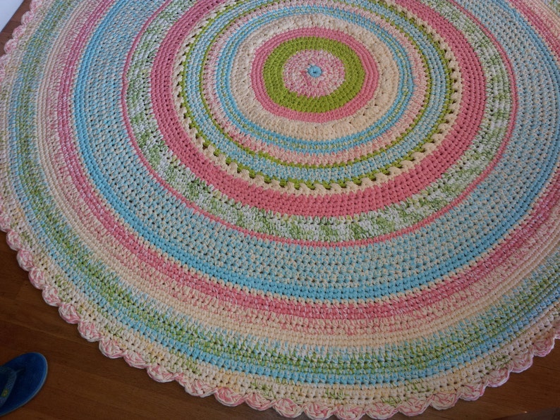 Lauries's Perfect Pastel Round Rug/Area Rugs/ Rugs/ Round Etsy
