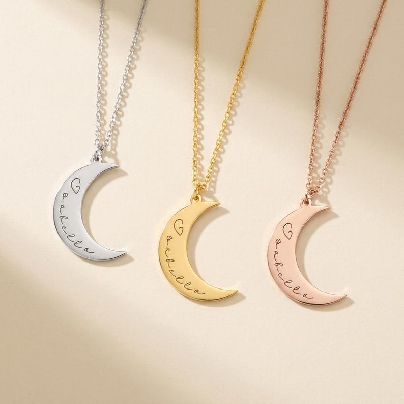 Etichetta con nome personalizzata con il mondo, colore oro, metà con il cuore, Kette grave come regalo immagine 8