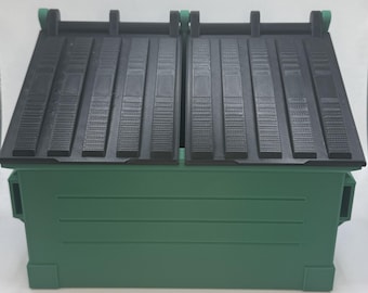Organizador de mesa compacto para lixo, ideal para espaços de trabalho desorganizados.