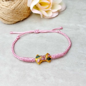 Cloisonne bead string bracelet,  luck string bracelet,  woven  bracelet,  string bracelet,  cord bracelet (TB037)