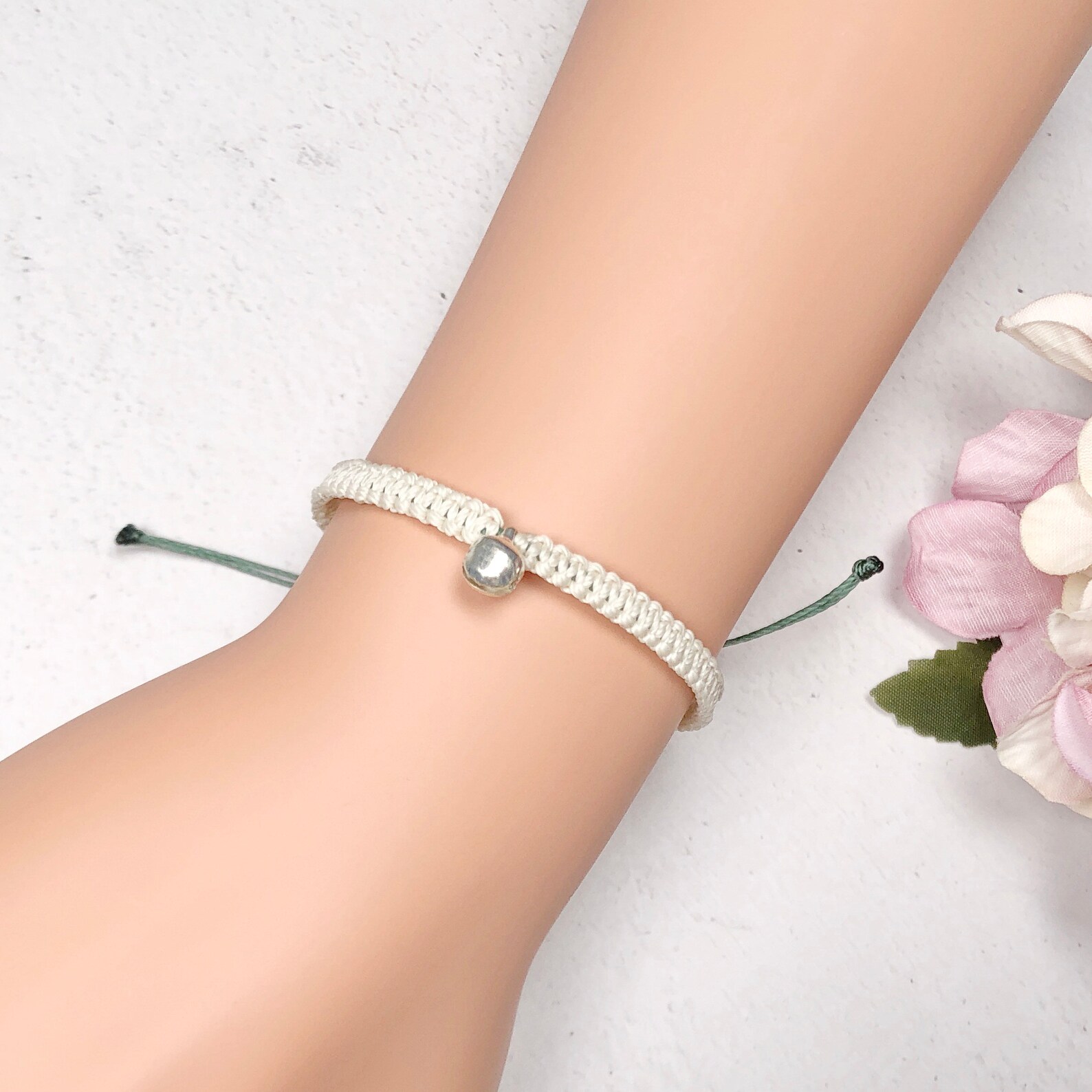 925 Sterling Silver String Bracelet Silver Bracelet Etsy