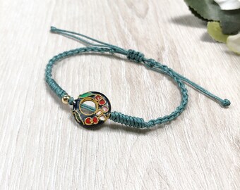 Cloisonne bead string bracelet,  luck string bracelet,  woven  bracelet,  string bracelet,  cord bracelet (TB147)