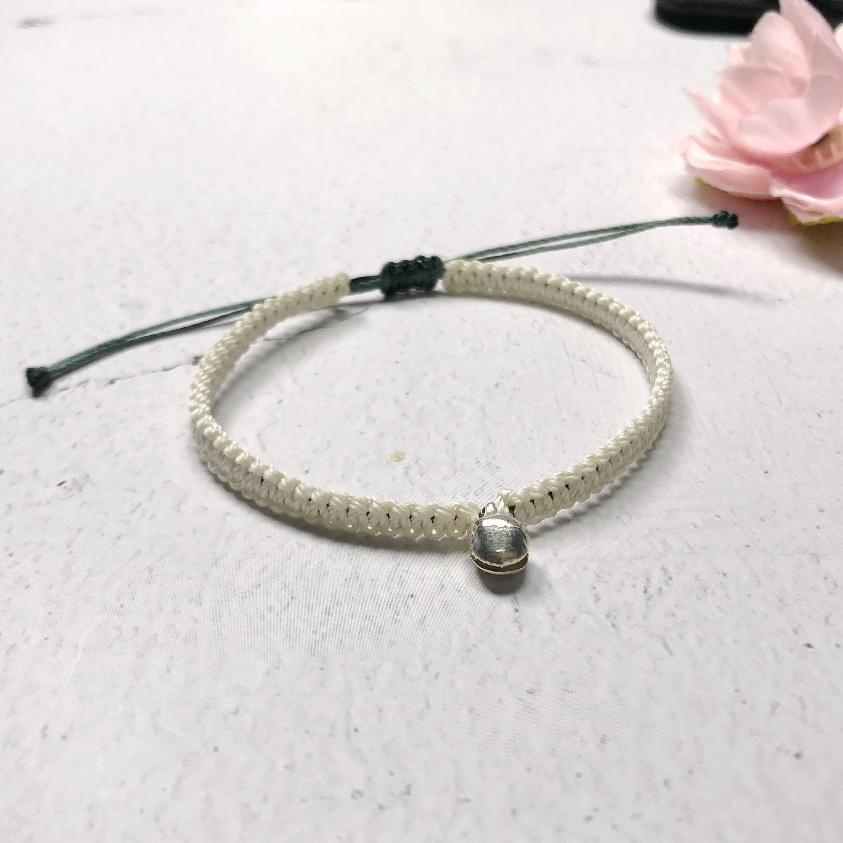 925 Sterling Silver String Bracelet Silver Bracelet Etsy