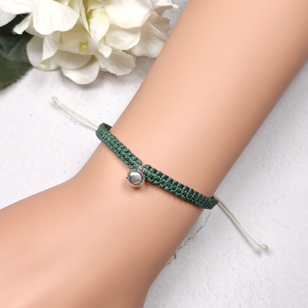925 Sterling Silver String Bracelet, Silver Bracelet, Bridesmaid Gift