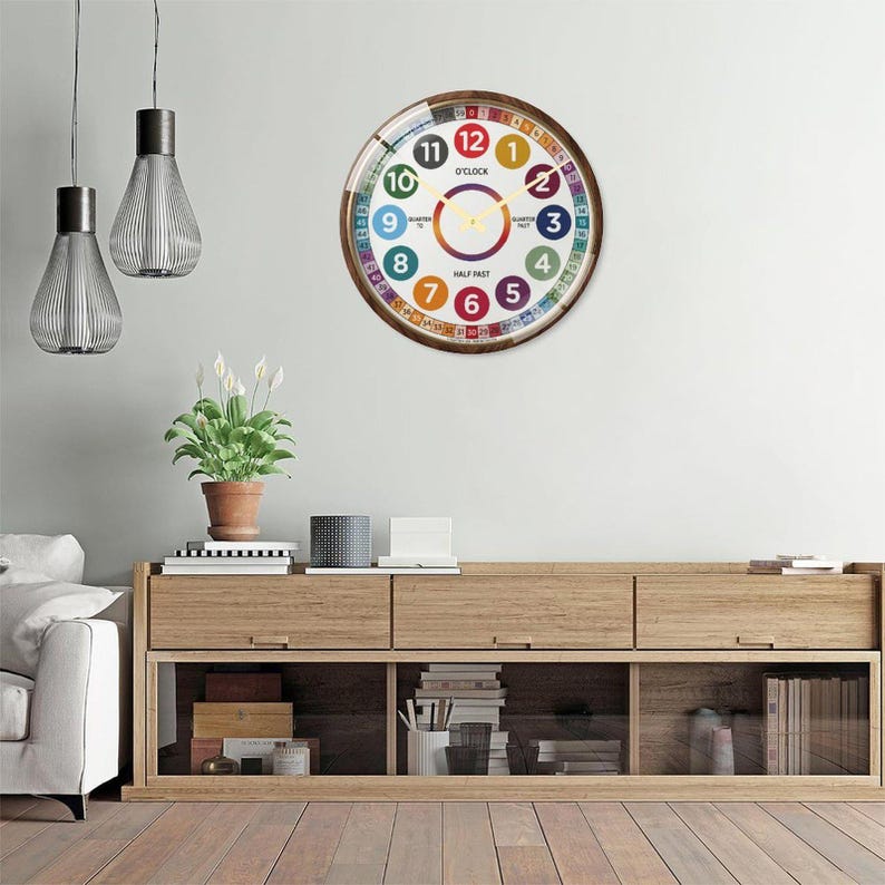 Color-coded Learning Clock for Kids – Home and School Wall Decor - Etsy