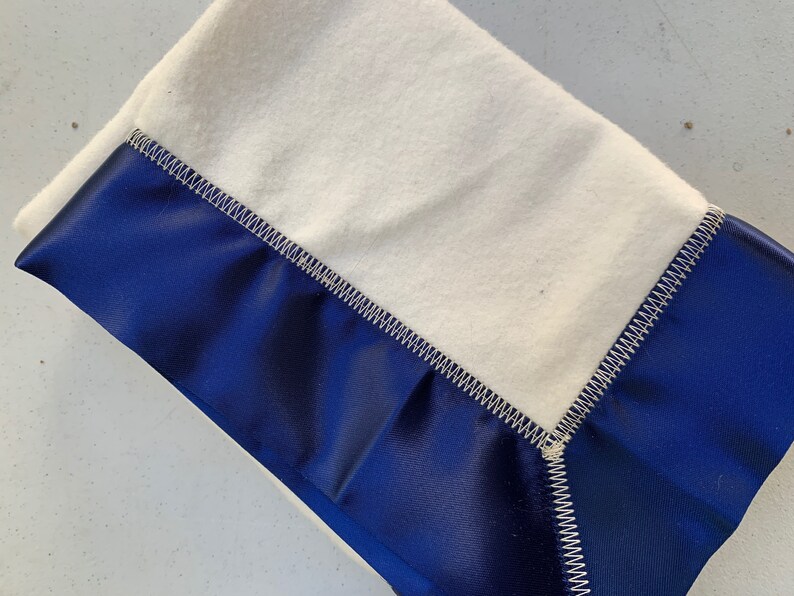 Organic Cotton Fleece Baby Blanket with Satin Trim Baby Etsy