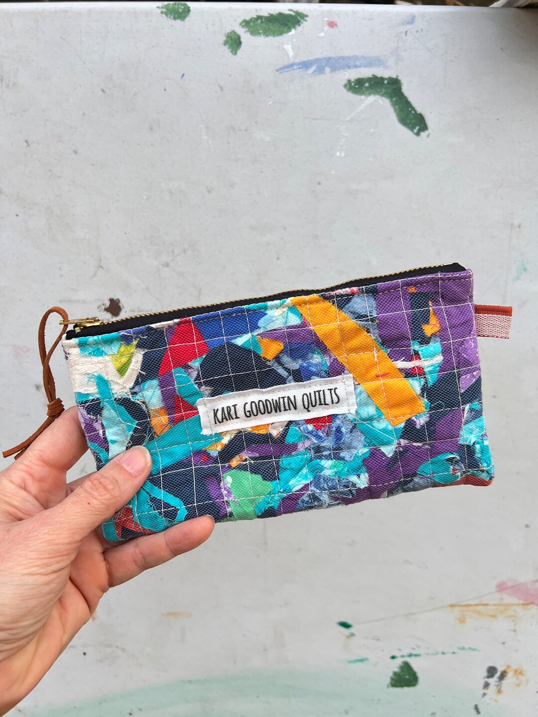 Grey - Handmade Quilted Pencil Pouch 70