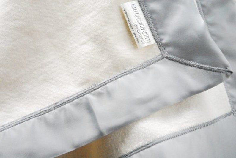 Organic Cotton Fleece Baby Blanket with Satin Trim Baby Etsy