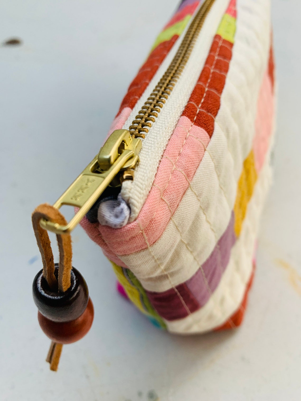 Black - Handcrafted Quilted Pencil Pouch 14
