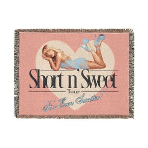 Sabrina Carpenter Short n Sweet Woven Blanket | Woven Throw Blanket image 3
