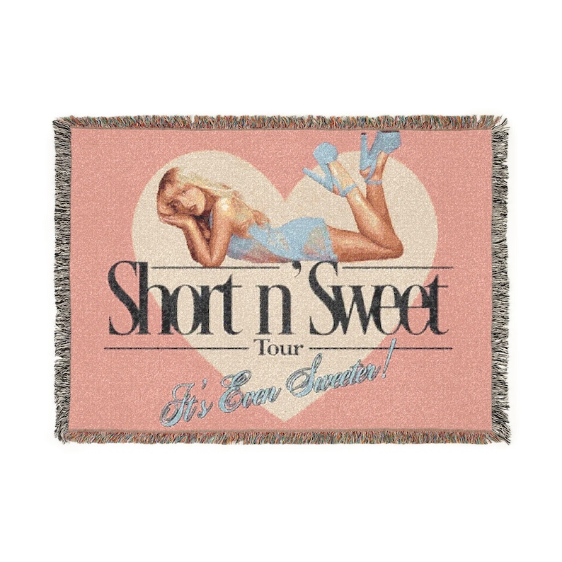 Sabrina Carpenter Short n Sweet Woven Blanket | Woven Throw Blanket image 1