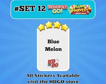 Blue Melon — Set 12 - Monopoly Go Sticker 4 Star