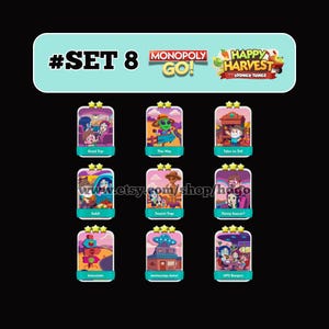 Monopoly Go Stickers Set 8 New Album - Fast Delivery