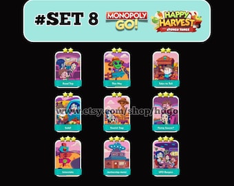 Monopoly Go Stickers Set 8 New Album - Fast Delivery