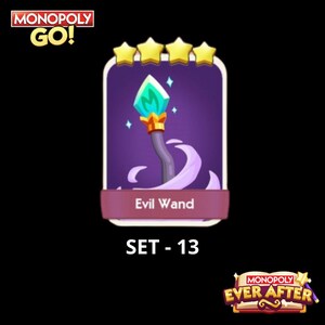 邪悪な杖 - セット13 - モノポリーGOステッカー 星4つ