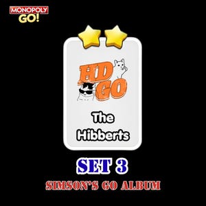 The Hibberts - Set 3 - Adesivo Monopoly Go 1 Stella - Nuovo Album