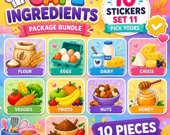 Monopoly GO Ingredients Set 11 Stickers | 10 Sticker Bundle | Pick Your Stickers | Digital Delivery