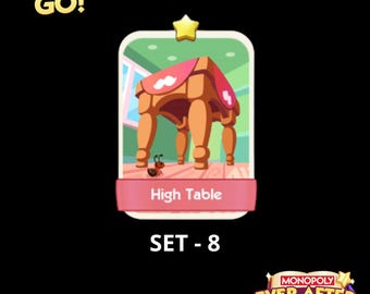 Mesa alta - Set 8 - Pegatina de 1 estrella de Monopoly Go