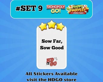 Sow Far, Sow Good - Set 9 - Monopoly Go 3 Star Sticker