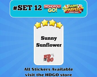 Sunny Sunflower — Set 12 - Monopoly Go Sticker 4 Star