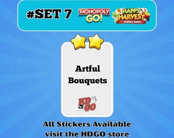 Artful Bouquets - Set 7 - Monopoly Go 2 Star Sticker