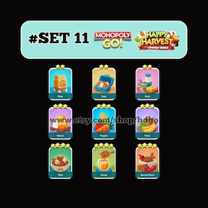 Set de pegatinas Monopoly Go 11, álbum nuevo - Envío rápido