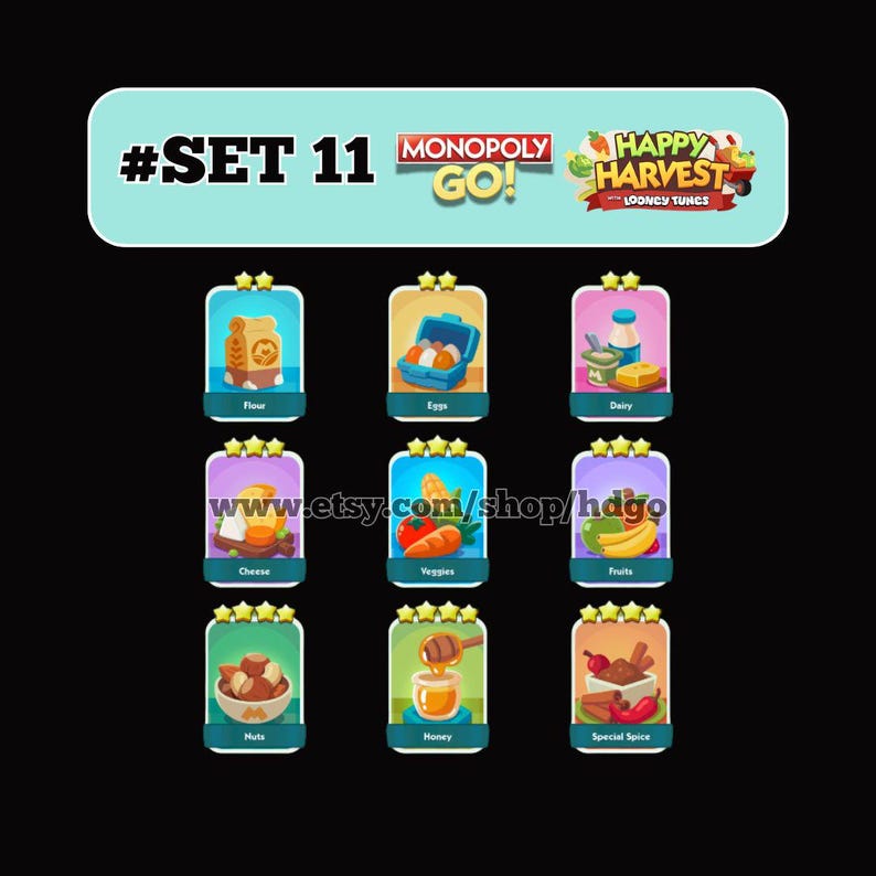 Monopoly Go Stickers Set 11 New Album - Fast Delivery image 1