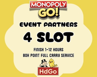Event Partners 4 Slot | Full Carry Service 80k Point | Monopoly Go Partners