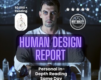 ヒューマンデザインブループリント - あなたの出生データに基づいたパーソナライズされたエネルギーレポート