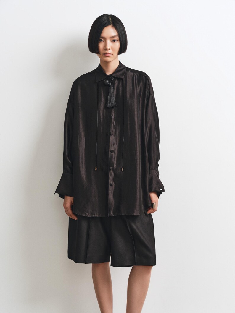 Glanz-Shirt - Entspanntes Shirt aus Tencel-Seidenmischung Bild 5
