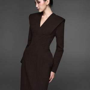 long sleeve thermal dress Thermal Texture Long-Sleeve Dress