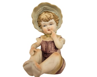 Antique Bisque Porcelain Child Figurine