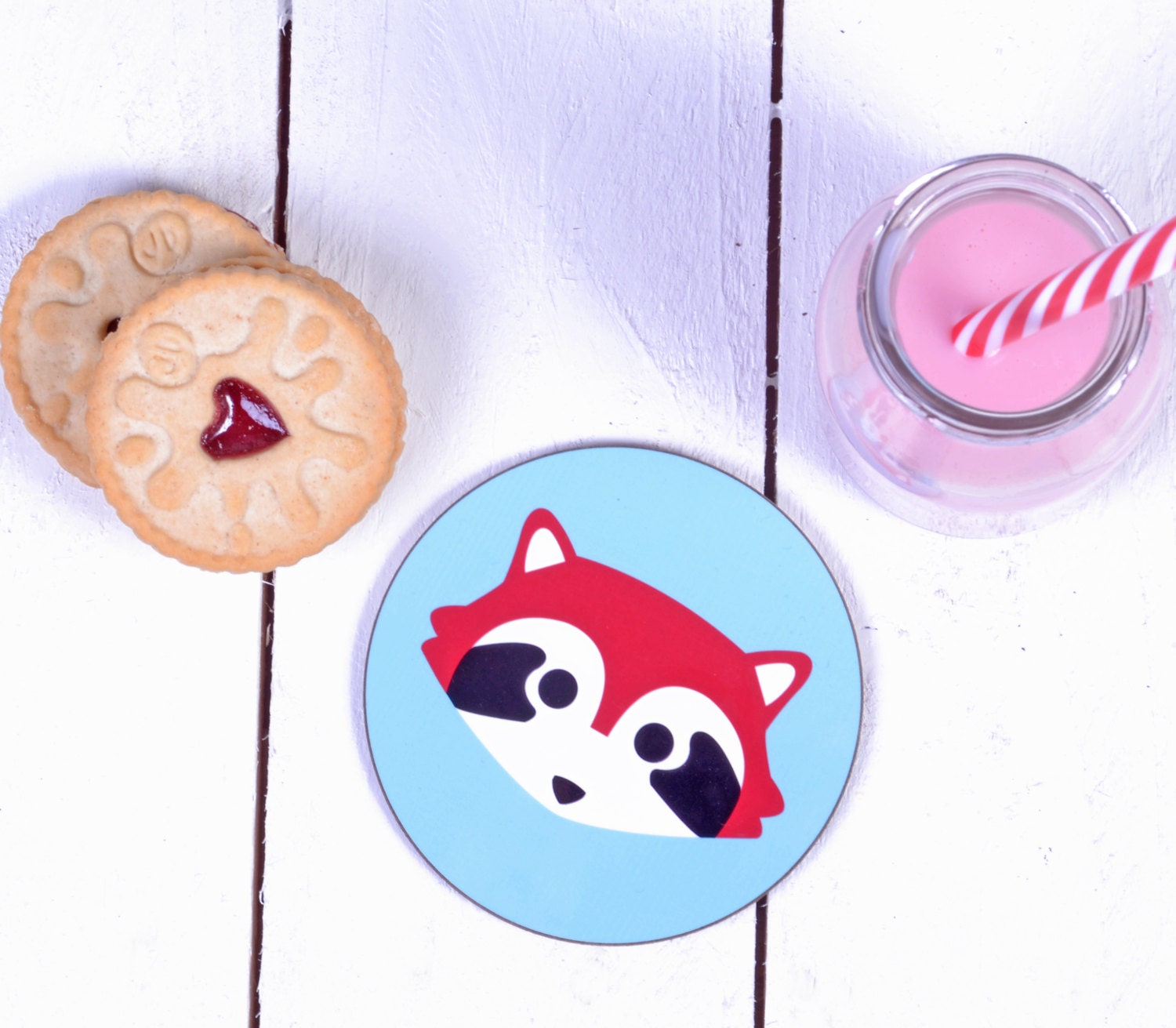 Red Panda Gifts Cute Gifts Red Panda Coaster Coaster Set | Etsy