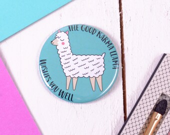 Stocking Stuffer / Stocking Filler / Llama Pocket Mirror / Secret Santa / Funny Gift / Llama Gifts
