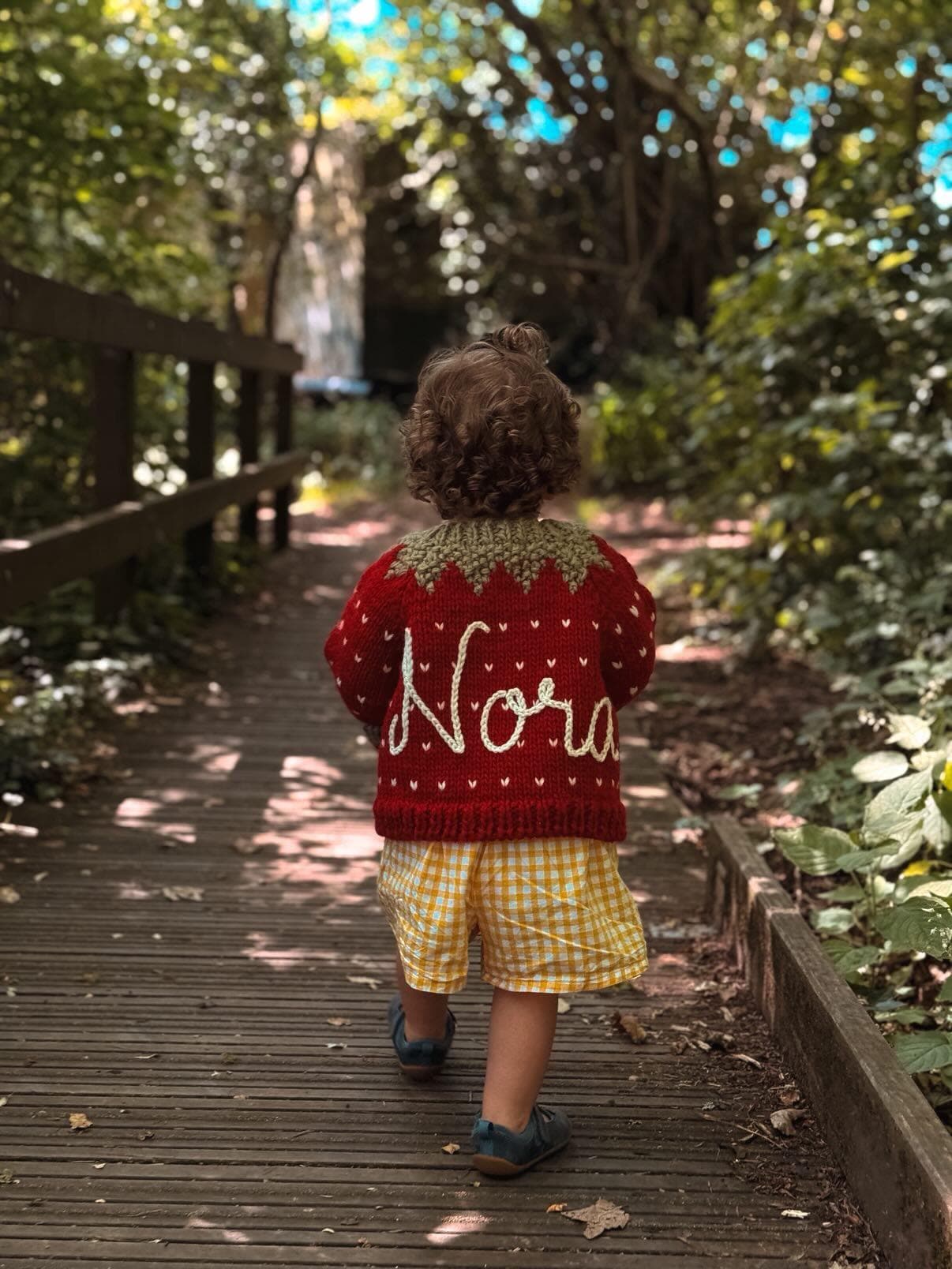 Strawberry Knit Cardigan, Hand Embroidered Sweater, Baby Jumper - Back in Stock - limited availability