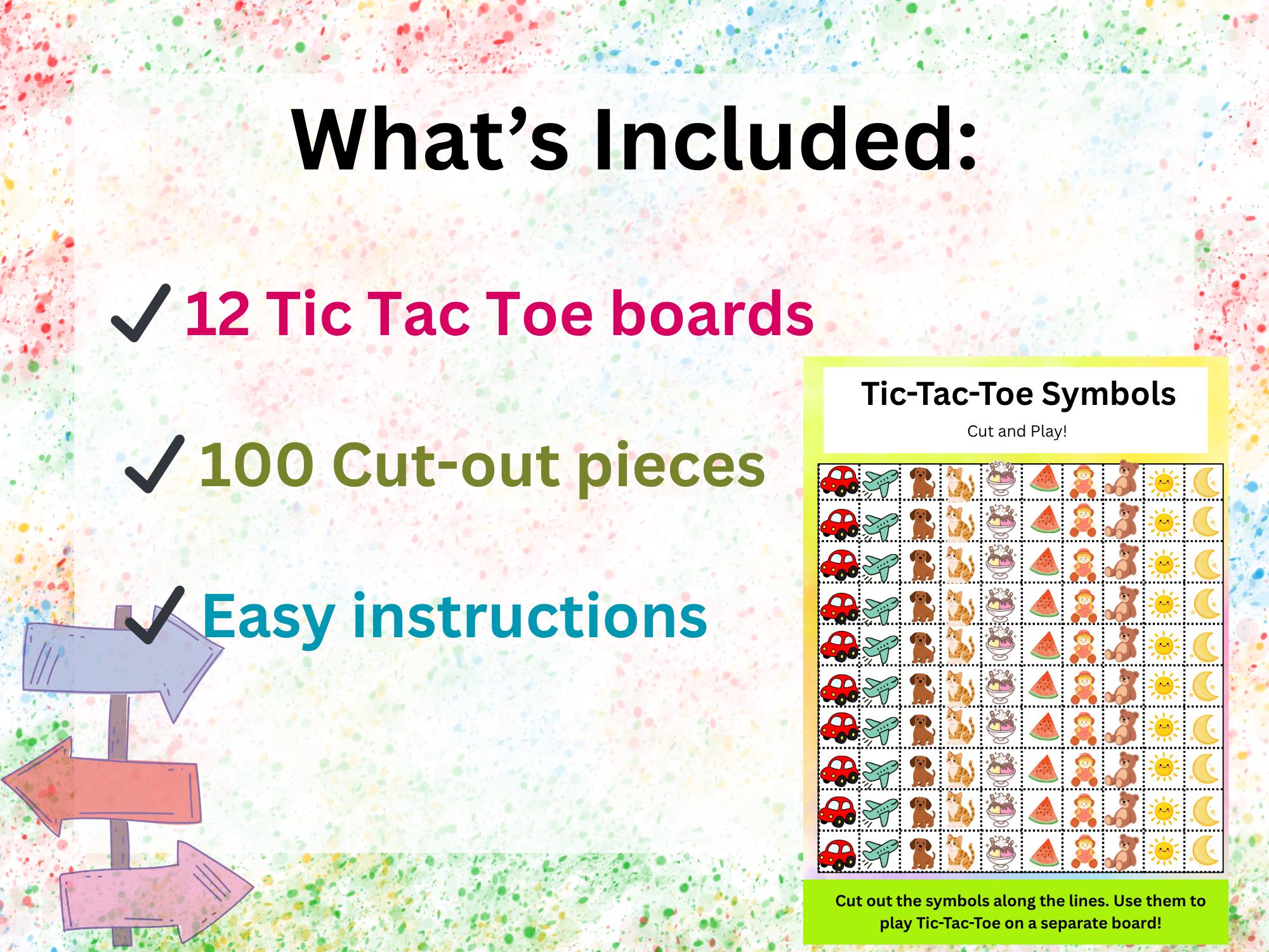 Printable Tic Tac Toe Game for Kids | Screen-free Travel Activity ...