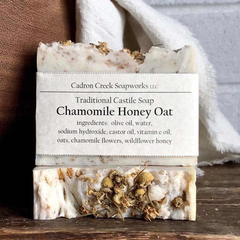 Chamomile Honey Oat Soap Traditional Olive Oil Castile Etsy