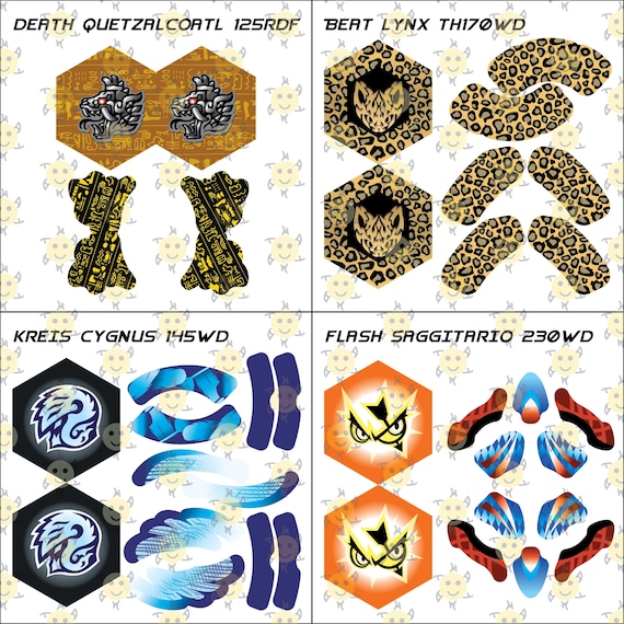 メタルファイトベイブレード タカラトミー ステッカーシート 15枚セット＋１枚 Metal Fury - Metal Fight Beyblade Stickers - Etsy