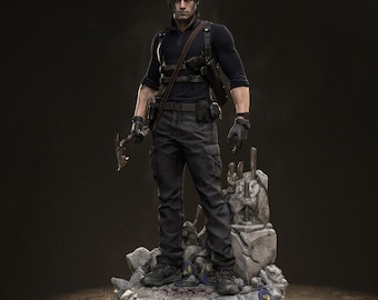 Resident Evil Requiem – Leon S. Kennedy and Mr. Racoon – Hand Painted Collectible Figure
