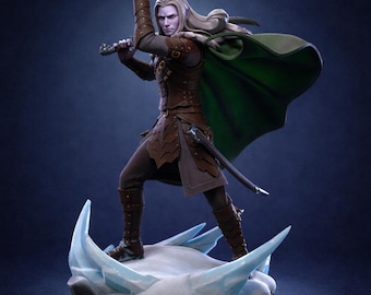 Baldurs Gate 3 – Drizzt Do Urden – Hand Painted Collectible Figure - Resin Statue