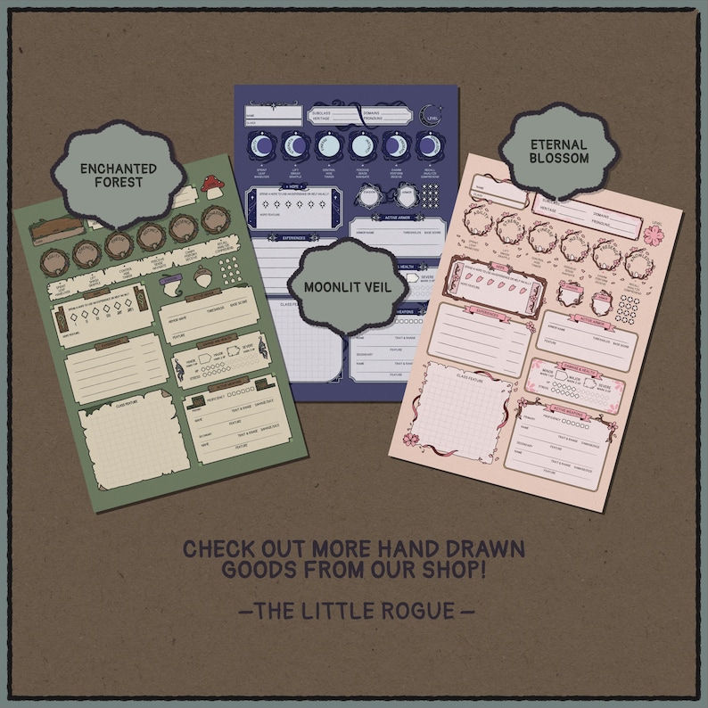 Dark Academia Daggerheart Character Sheet | Printable & Fillable PDF (A4 + Letter) image 9
